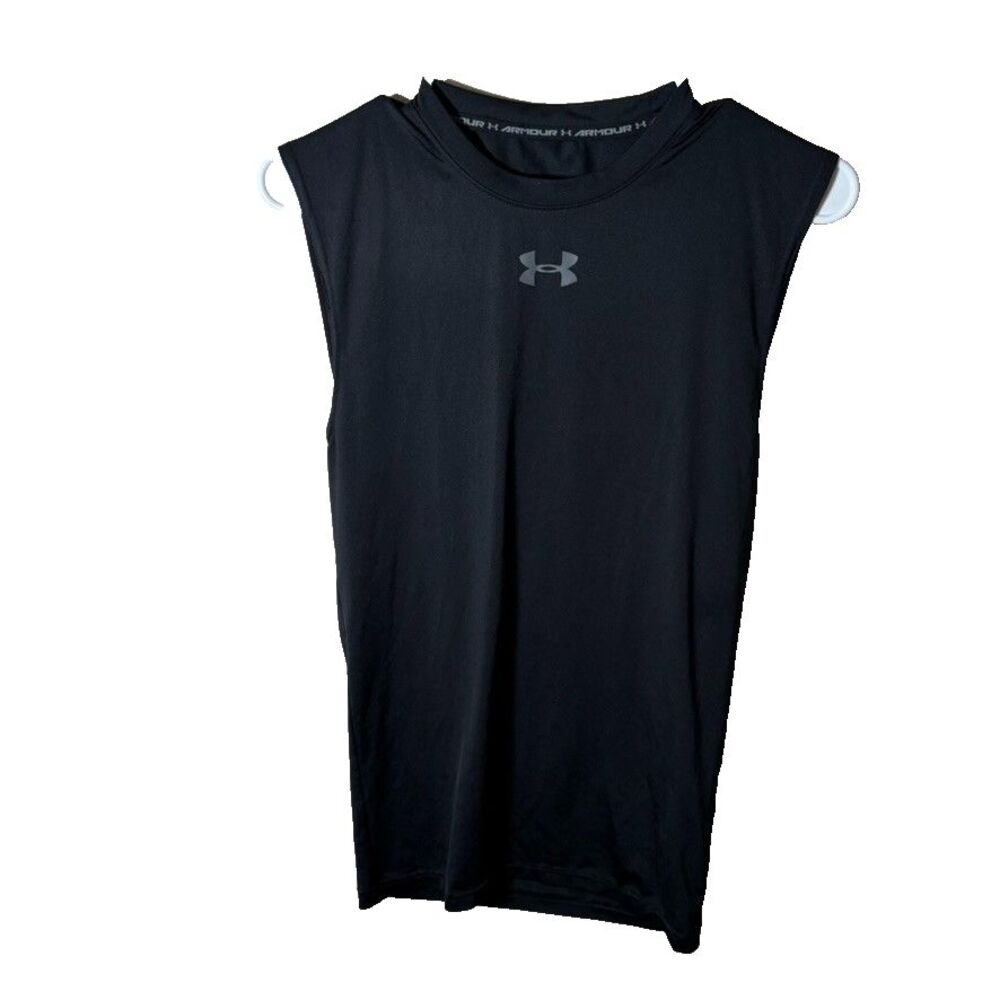 Under Armour Tank Top Men's Medium Black Sleeveless Compression Athletic